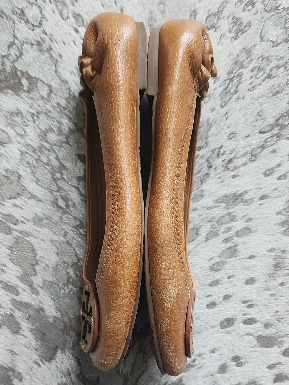 Tory Burch Tan Reva Flats Sz8